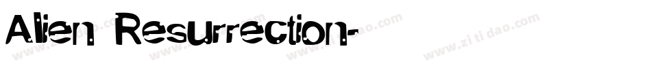 Alien Resurrection字体转换